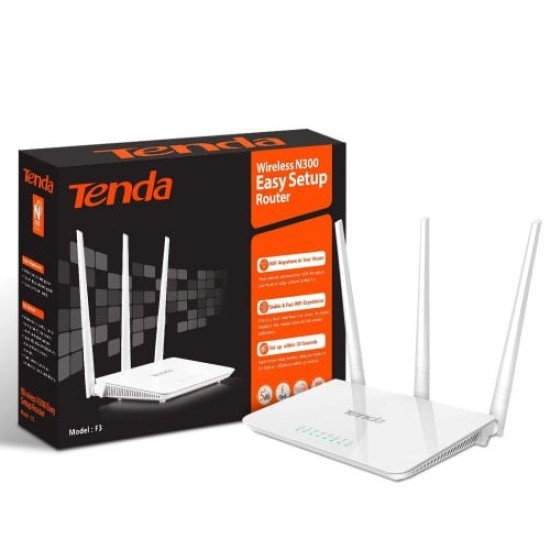 Tenda F3 300mbps 3 Antennas Router