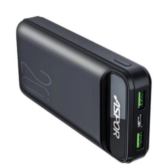 Aspor A396 PD Power Bank 20000mAh – Black