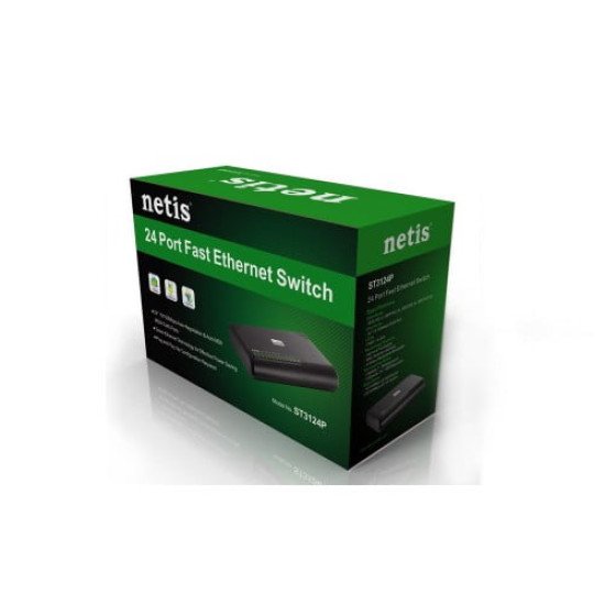 NETIS ST3124P Unmanaged 24 Port Fast Ethernet Plastic Switch