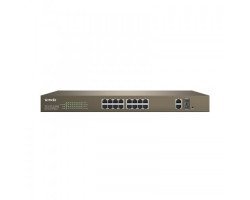 Tenda TEF1218P 16-Port 10/100Mbps + 2 Gigabit Smart PoE Switch Tenda TEF1218P 16-Port 10/100Mbps + 2 Gigabit Smart PoE Switch