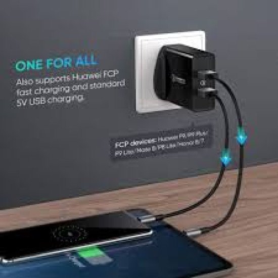 UGreen 36W QC 3.0 Quick Wall Charger (UK Plug)