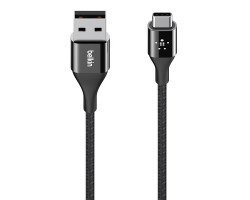 Belkin F2CU059bt04-DURATEK CHARGE CABLE, USB-C TO USB-A,4,BLACK