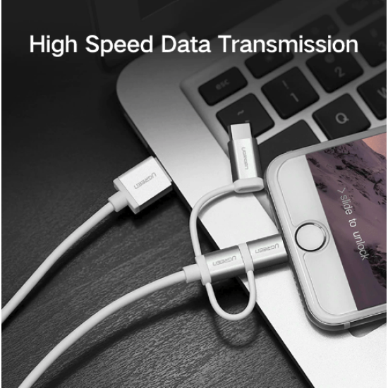 Ugreen USB 2.0 to Micro Type C(3 in 1)Data Cable