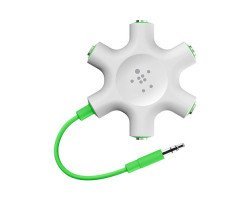 Belkin F8Z274bt RockStar 5-Jack Multi Headphone Audio Splitter (Light Green)
