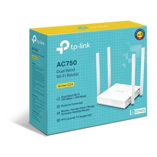 TP-Link Archer C24 AC750 4 Antenna Wi-Fi Router