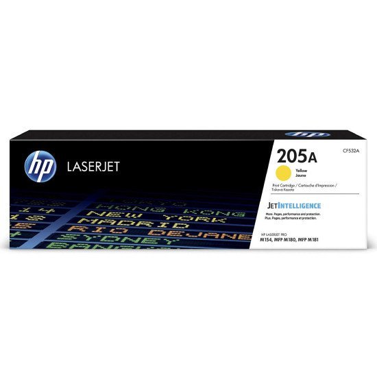 HP 205A Yellow Original LaserJet Toner Cartridge, CF530A