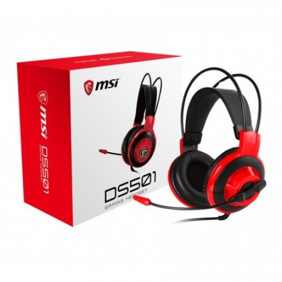 MSI DS501 Wired Black-Red Gaming Headphone