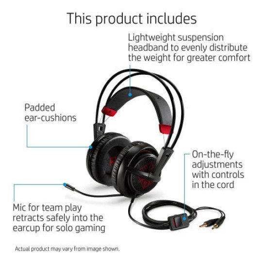 HP Omen Wired Gaming Headset with SteelSeries