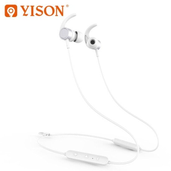 Yison E17 IPX5 Bluetooth v5.0 Neckband Earphone (White)