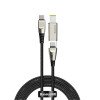 Baseus Flash Series One-for-two Fast Charging Data Cable with Square Head Type-C to C+DC 100W 2m Black