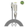 Baseus Flash Series One-For-Two Fast Charging Data Cable With Square Head Type-C To C+DC 100W 2m Grey (CA1T2-B0G)