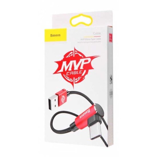 Baseus MVP Elbow Type Cable USB For Type-C 2A 1M Red (CATMVP-A09)