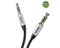 Baseus Yiven Audio Cable M30 1M Silver+Black (CAM30-BS1)