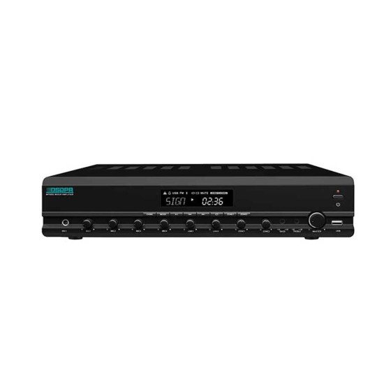 DSPPA MP600U 2 Zones Integrated Mixer Amplifier with Remote Paging