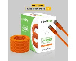 Nexakey NX-GLD56C6 Cat6 100M UTP Network Cable – CCA, 23AWG, Fluke Tested, High-Speed Ethernet Data Cable Nexakey NX-GLD56C6 Cat6 100M UTP Network Cable – CCA, 23AWG, Fluke Tested, High-Speed Ethernet Data Cable