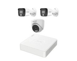 HIKVISION 3 unit 1080P night vision security cc camera Package