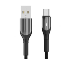 Aspor AC 08 1M 3A Micro LED Nylon Data cable