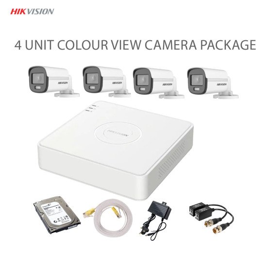 Hikvision 4 unit ColorVu camera package